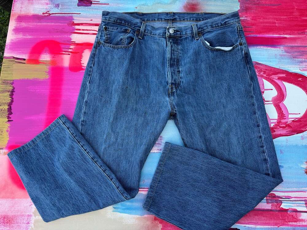 Levi's 501 Original Fit Jeans, Medium Wash Denim, 38x29 Button Fly